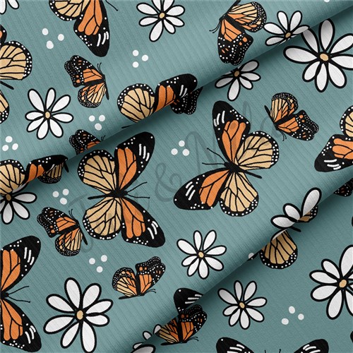 Rib Knit Fabric, Butterflies & Get a Free $89.99 Embroidery Bundle