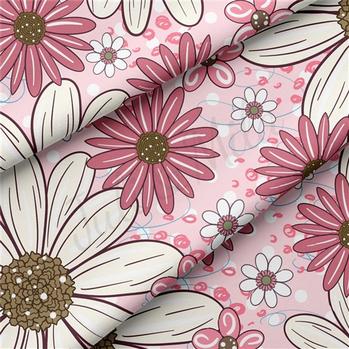 Floral Double Brushed Polyester Fabric Jersey Stretchy Soft Polyester Stretch Fabric