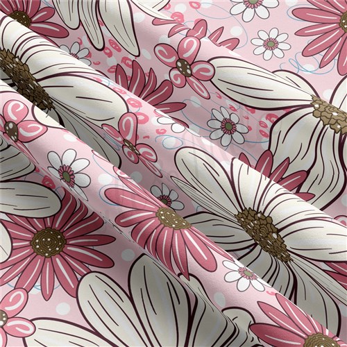 Floral Double Brushed Polyester Fabric Jersey Stretchy Soft Polyester Stretch Fabric