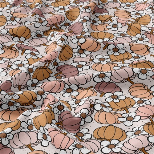 halloween Pumpkin Double Brushed Polyester Fabric Jersey Stretchy Soft Polyester Stretch Fabric