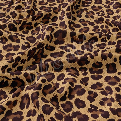 Leopard Double Brushed Polyester Fabric Jersey Stretchy Soft Polyester Stretch Fabric