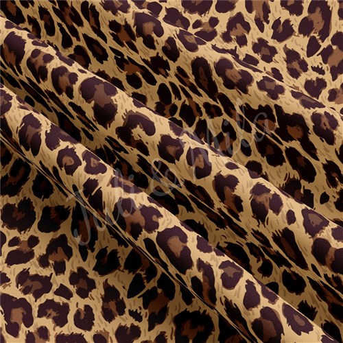 Leopard Double Brushed Polyester Fabric Jersey Stretchy Soft Polyester Stretch Fabric