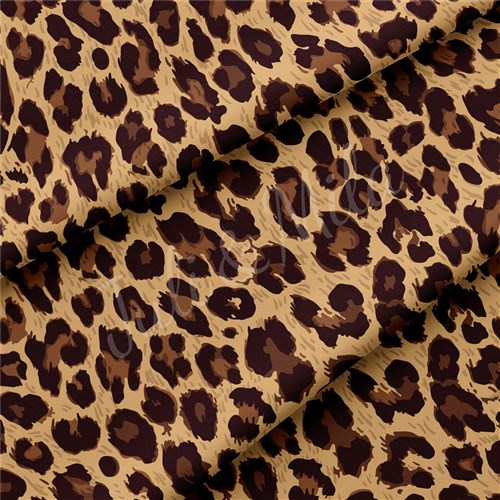 Leopard Double Brushed Polyester Fabric Jersey Stretchy Soft Polyester Stretch Fabric