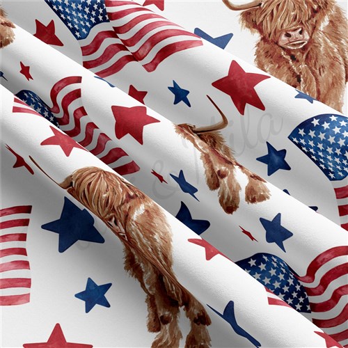 4th of July Patriotic Double Brushed Polyester Fabric Jersey Stretchy Soft Polyester Stretch Fabric