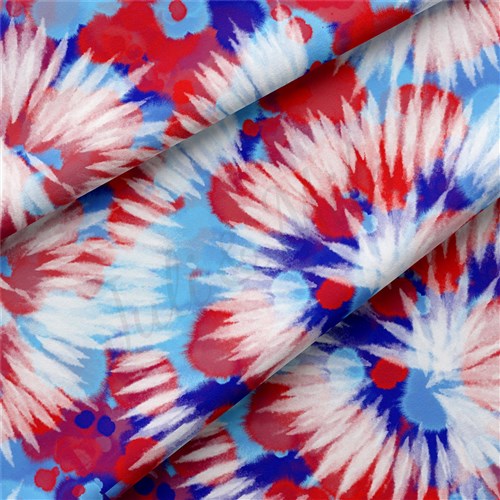 4th of July Patriotic Double Brushed Polyester Fabric Jersey Stretchy Soft Polyester Stretch Fabric