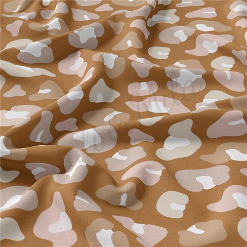 Cheetah Leopard Double Brushed Polyester Fabric Jersey Stretchy Soft Polyester Stretch Fabric