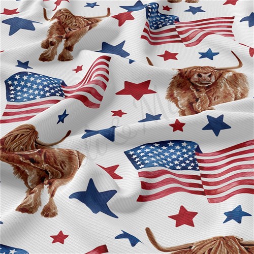 4th of July Patriotic Rib Knit Fabric, RBK1546 & Get a Free $89.99 Embroidery Bundle