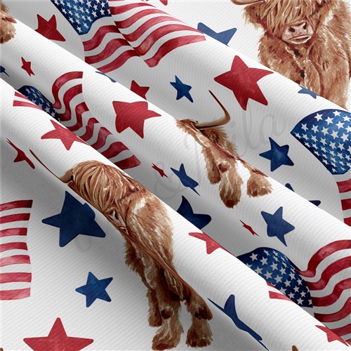 4th of July Patriotic Rib Knit Fabric, RBK1546 & Get a Free $89.99 Embroidery Bundle