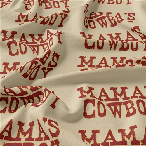 Mama's Cowboy Double Brushed Polyester Fabric Jersey Stretchy Soft Polyester Stretch Fabric