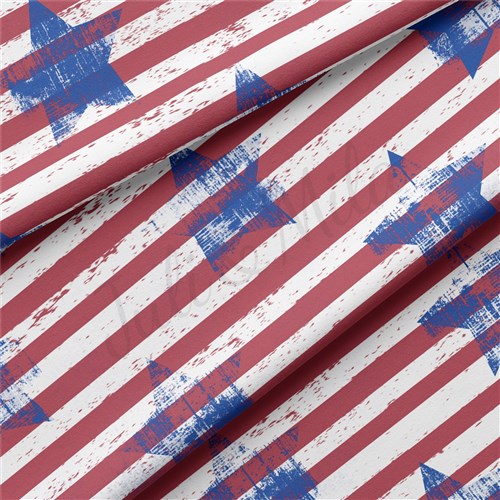 4th of July Double Brushed Polyester Fabric Jersey Stretchy Soft Polyester Stretch Fabric