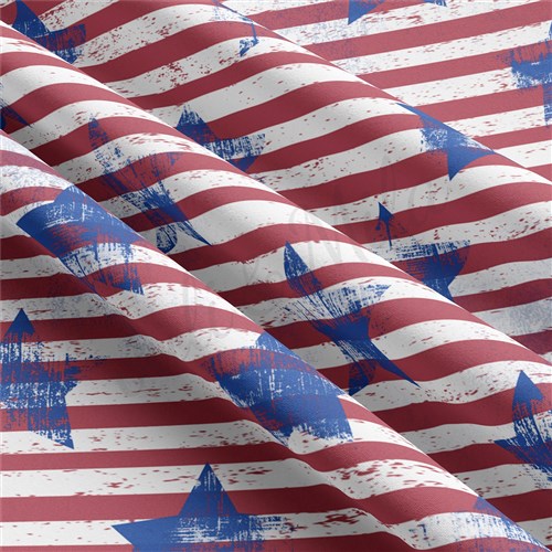 4th of July Double Brushed Polyester Fabric Jersey Stretchy Soft Polyester Stretch Fabric