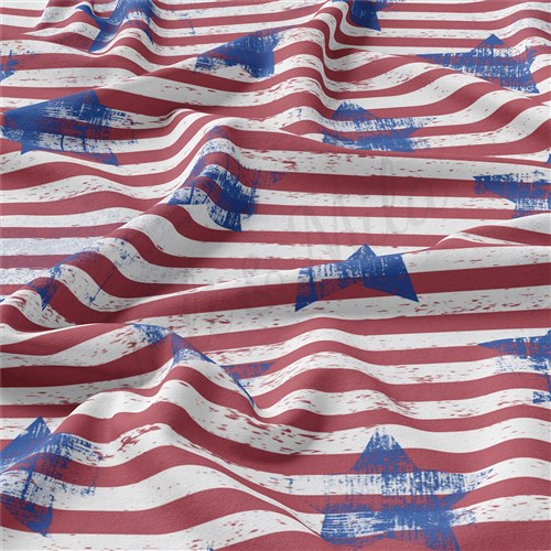 4th of July Double Brushed Polyester Fabric Jersey Stretchy Soft Polyester Stretch Fabric