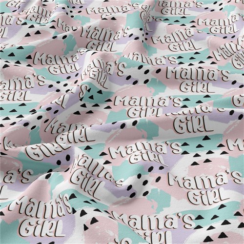 Mama's Girl Double Brushed Polyester Fabric Jersey Stretchy Soft Polyester Stretch Fabric