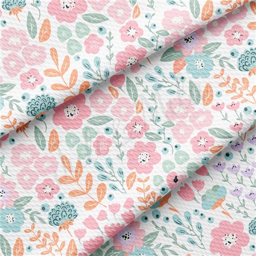 Floral Rib Knit Fabric, RBK1573 & Get a Free $89.99 Embroidery Bundle