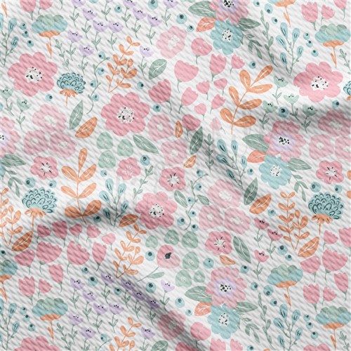 Floral Rib Knit Fabric, RBK1573 & Get a Free $89.99 Embroidery Bundle