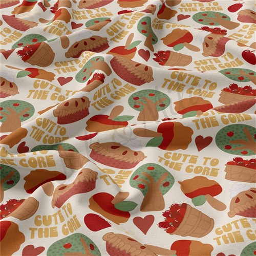 Cute to the Core Double Brushed Polyester Fabric Jersey Stretchy Soft Polyester Stretch Fabric
