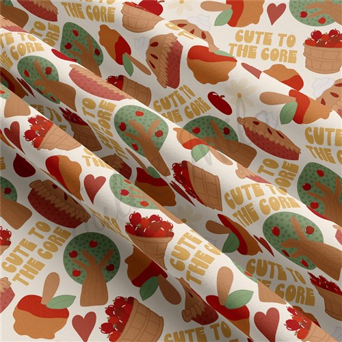 Cute to the Core Double Brushed Polyester Fabric Jersey Stretchy Soft Polyester Stretch Fabric