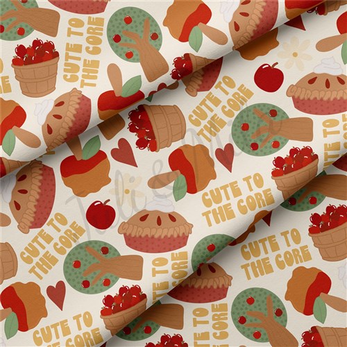 Cute to the Core Double Brushed Polyester Fabric Jersey Stretchy Soft Polyester Stretch Fabric