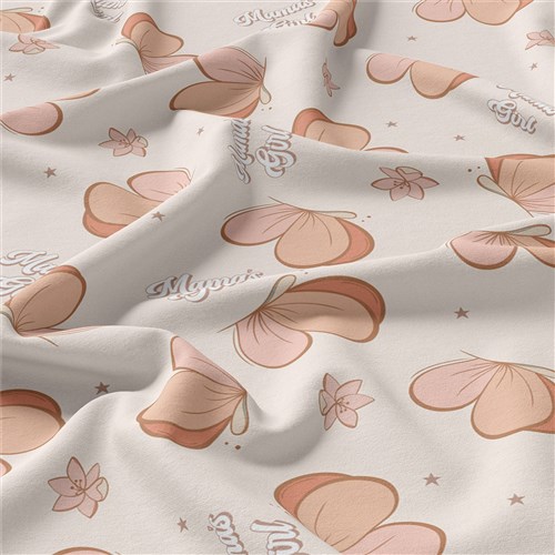 Mama's Girl Double Brushed Polyester Fabric Jersey Stretchy Soft Polyester Stretch Fabric