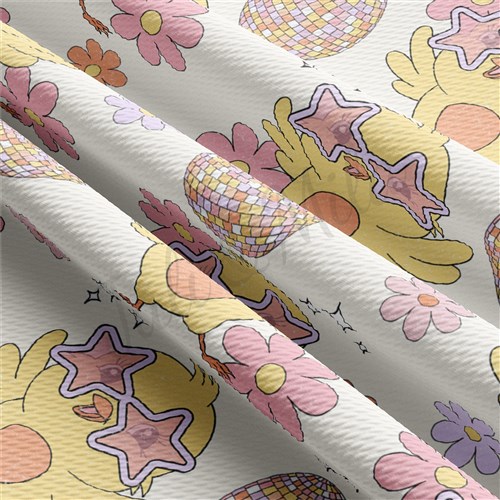 Easter Double Brushed Polyester Fabric Jersey Stretchy Soft Polyester Stretch Fabric
