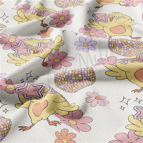 Easter Double Brushed Polyester Fabric Jersey Stretchy Soft Polyester Stretch Fabric