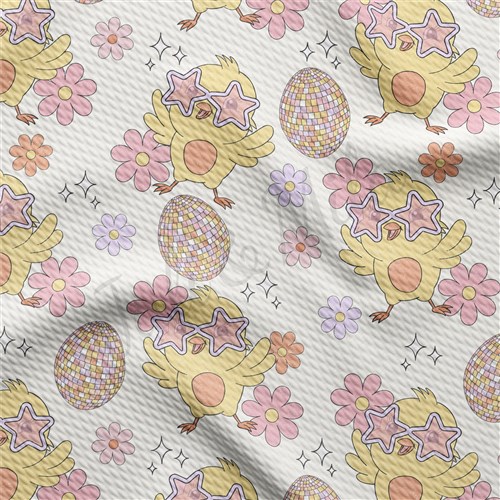 Easter Double Brushed Polyester Fabric Jersey Stretchy Soft Polyester Stretch Fabric