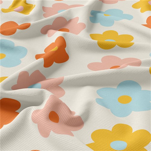 Floral Rib Knit Fabric, RBK1585 & Get a Free $89.99 Embroidery Bundle