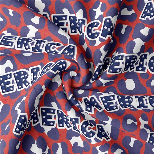 4th of July Patriotic Double Brushed Polyester Fabric Jersey Stretchy Soft Polyester Stretch Fabric