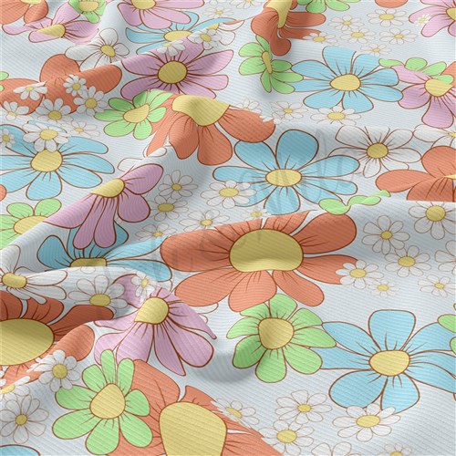Floral Rib Knit Fabric, RBK1490 & Get a Free $89.99 Embroidery Bundle
