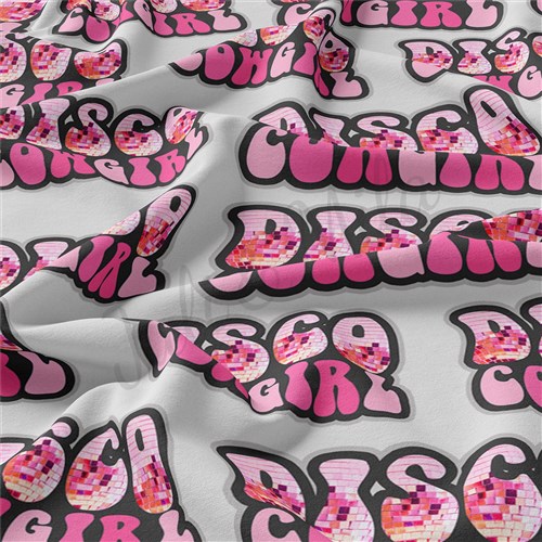 Disco Cowgirl Double Brushed Polyester Fabric Jersey Stretchy Soft Polyester Stretch Fabric
