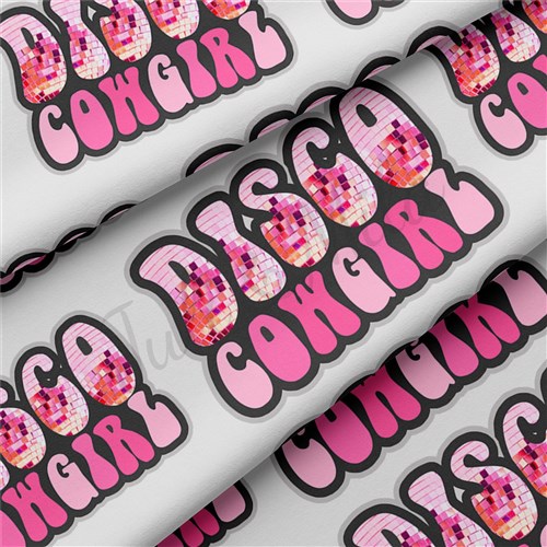 Disco Cowgirl Double Brushed Polyester Fabric Jersey Stretchy Soft Polyester Stretch Fabric