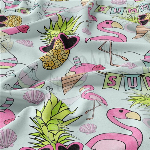 Flamingo Double Brushed Polyester Fabric Jersey Stretchy Soft Polyester Stretch Fabric