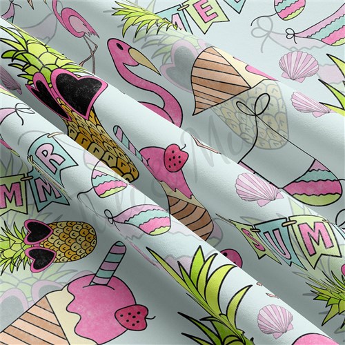 Flamingo Double Brushed Polyester Fabric Jersey Stretchy Soft Polyester Stretch Fabric