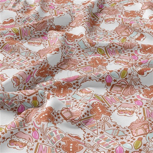 christmas Double Brushed Polyester Fabric Jersey Stretchy Soft Polyester Stretch Fabric