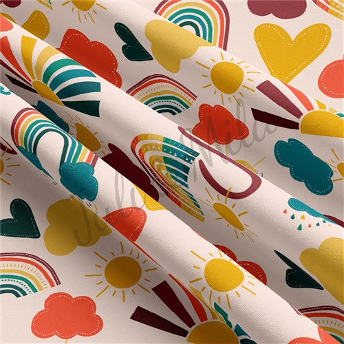 Rainbow9 Double Brushed Polyester Fabric Jersey Stretchy Soft Polyester Stretch Fabric