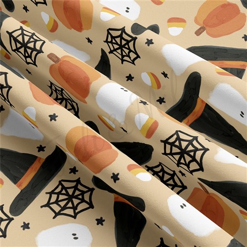 Halloween Autumn Fall Double Brushed Polyester Fabric Jersey Stretchy Soft Polyester Stretch Fabric