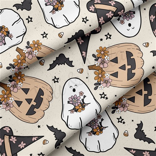 Halloween Autumn Fall Double Brushed Polyester Fabric Jersey Stretchy Soft Polyester Stretch Fabric