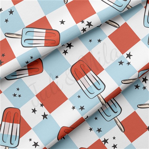 4th of July Patriotic Double Brushed Polyester Fabric Jersey Stretchy Soft Polyester Stretch Fabric