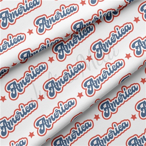 4th of July Patriotic Double Brushed Polyester Fabric Jersey Stretchy Soft Polyester Stretch Fabric