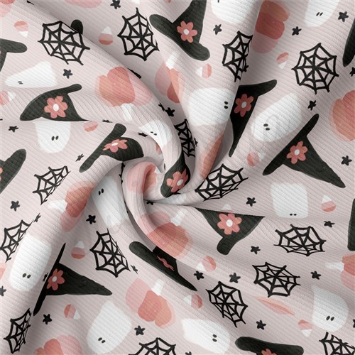 Autumn Fall Halloween Rib Knit Fabric, AA1828 & Get a Free $89.99 Embroidery Bundle