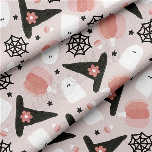 Autumn Fall Halloween Rib Knit Fabric, AA1828 & Get a Free $89.99 Embroidery Bundle