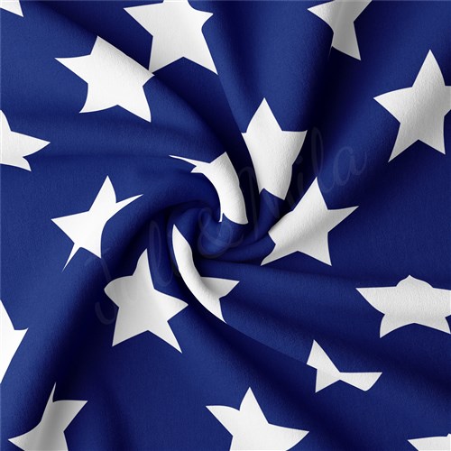 4th of July Patriotic Double Brushed Polyester Fabric Jersey Stretchy Soft Polyester Stretch Fabric