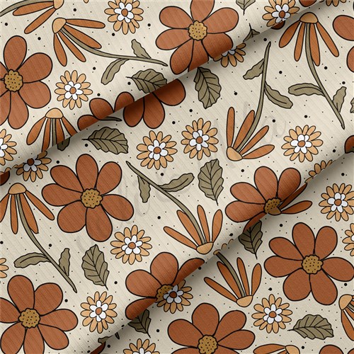 Floral Rib Knit Fabric, RBK04 & Get a Free $89.99 Embroidery Bundle