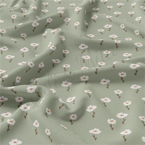 Floral Rib Knit Fabric, RBK2183 & Get a Free $89.99 Embroidery Bundle