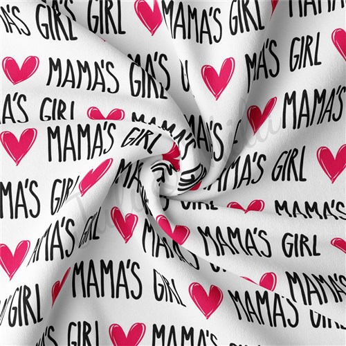 Mama's Girl Double Brushed Polyester Fabric Jersey Stretchy Soft Polyester Stretch Fabric