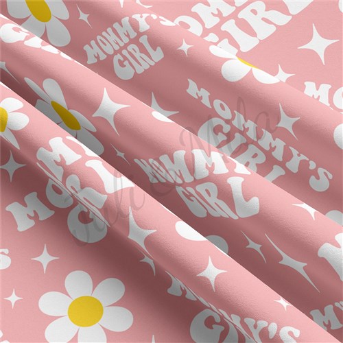 Mommy's Girl Double Brushed Polyester Fabric Jersey Stretchy Soft Polyester Stretch Fabric