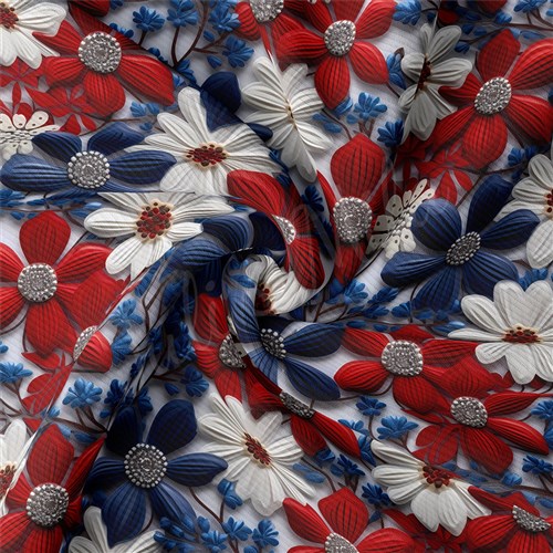 4th of July Patriotic Floral Embroidery RBK1787 & Get a Free $89.99 Embroidery Bundle