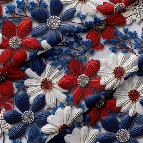 4th of July Patriotic Floral Embroidery RBK1787 & Get a Free $89.99 Embroidery Bundle