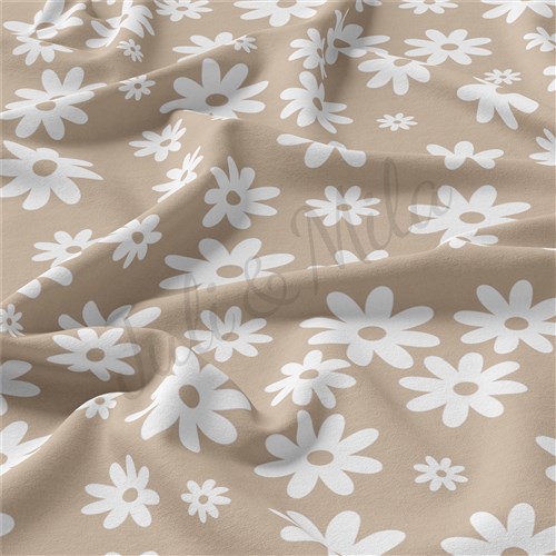 Floral Double Brushed Polyester Fabric Jersey Stretchy Soft Polyester Stretch Fabric