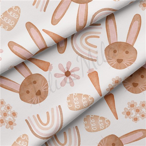 Easter Double Brushed Polyester Fabric Jersey Stretchy Soft Polyester Stretch Fabric